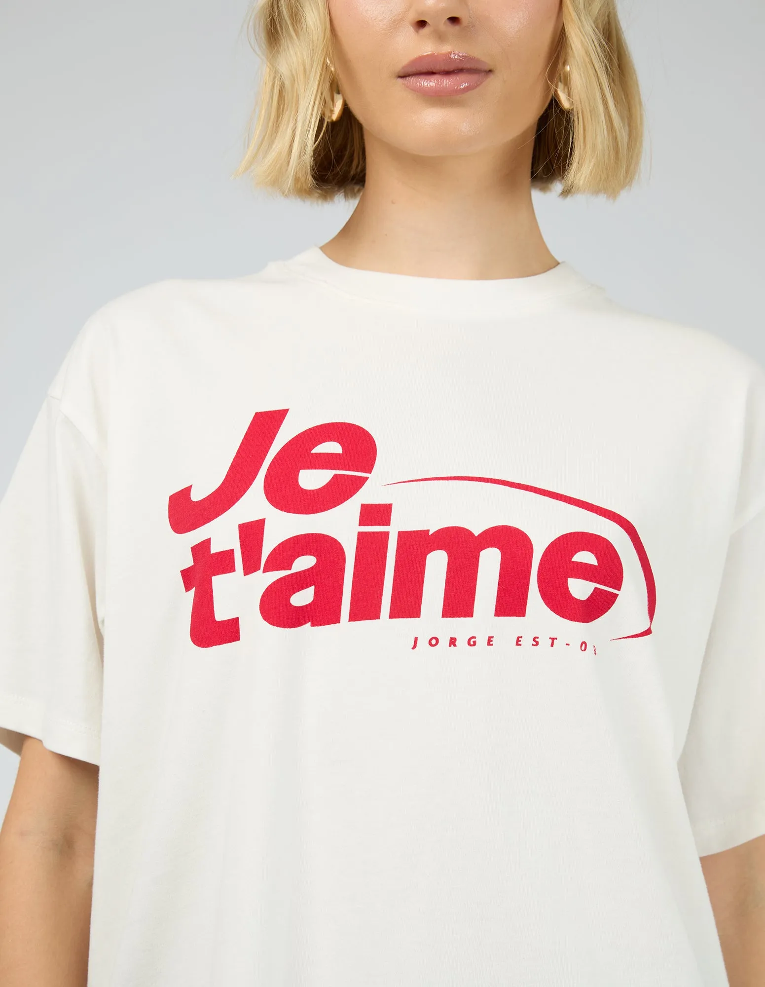 Je T Aime Tee Vintage White sold by edge clothing product image thumbnail 4