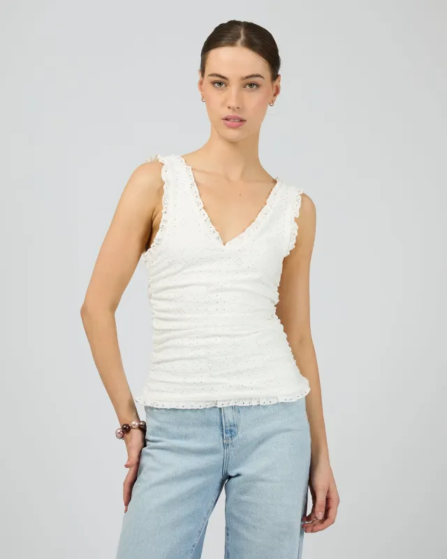 Sasha Top White sold by edge clothing