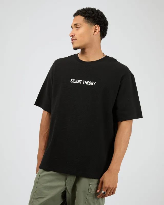 Waffle Box Tee Black sold by edge clothing