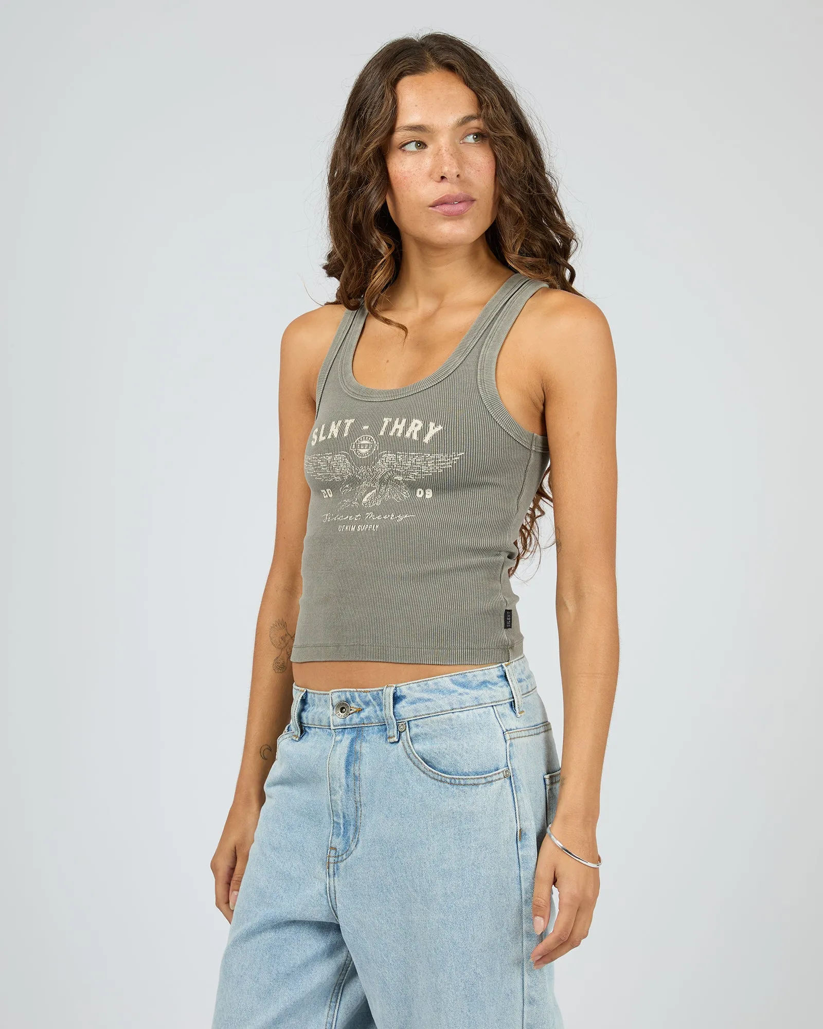 With Reason Tank Charcoal sold by edge clothing product image thumbnail 4