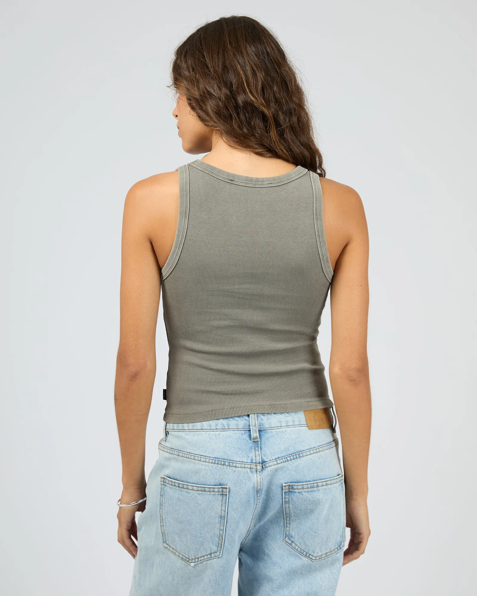 With Reason Tank Charcoal sold by edge clothing product image thumbnail 3