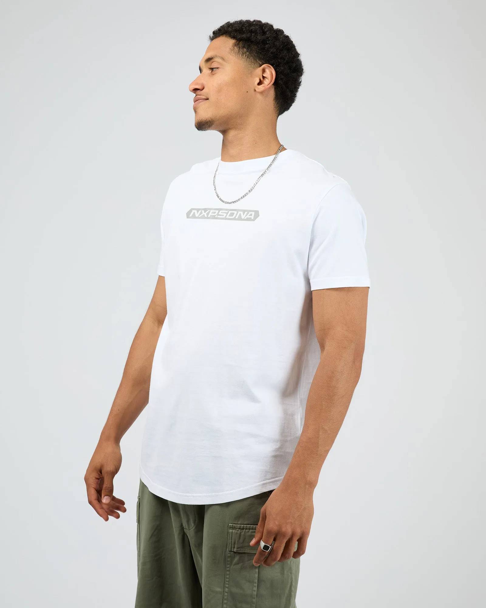 Ultimate Dual Curved Tee White sold by edge clothing product image thumbnail 4