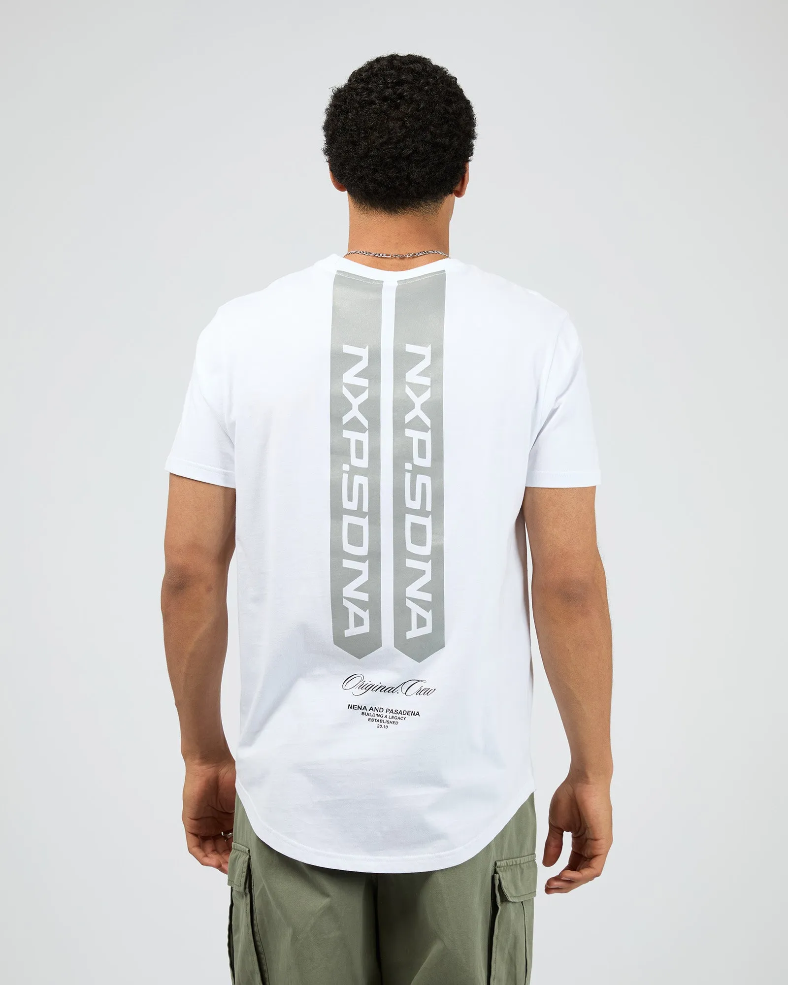 Ultimate Dual Curved Tee White sold by edge clothing product image thumbnail 2