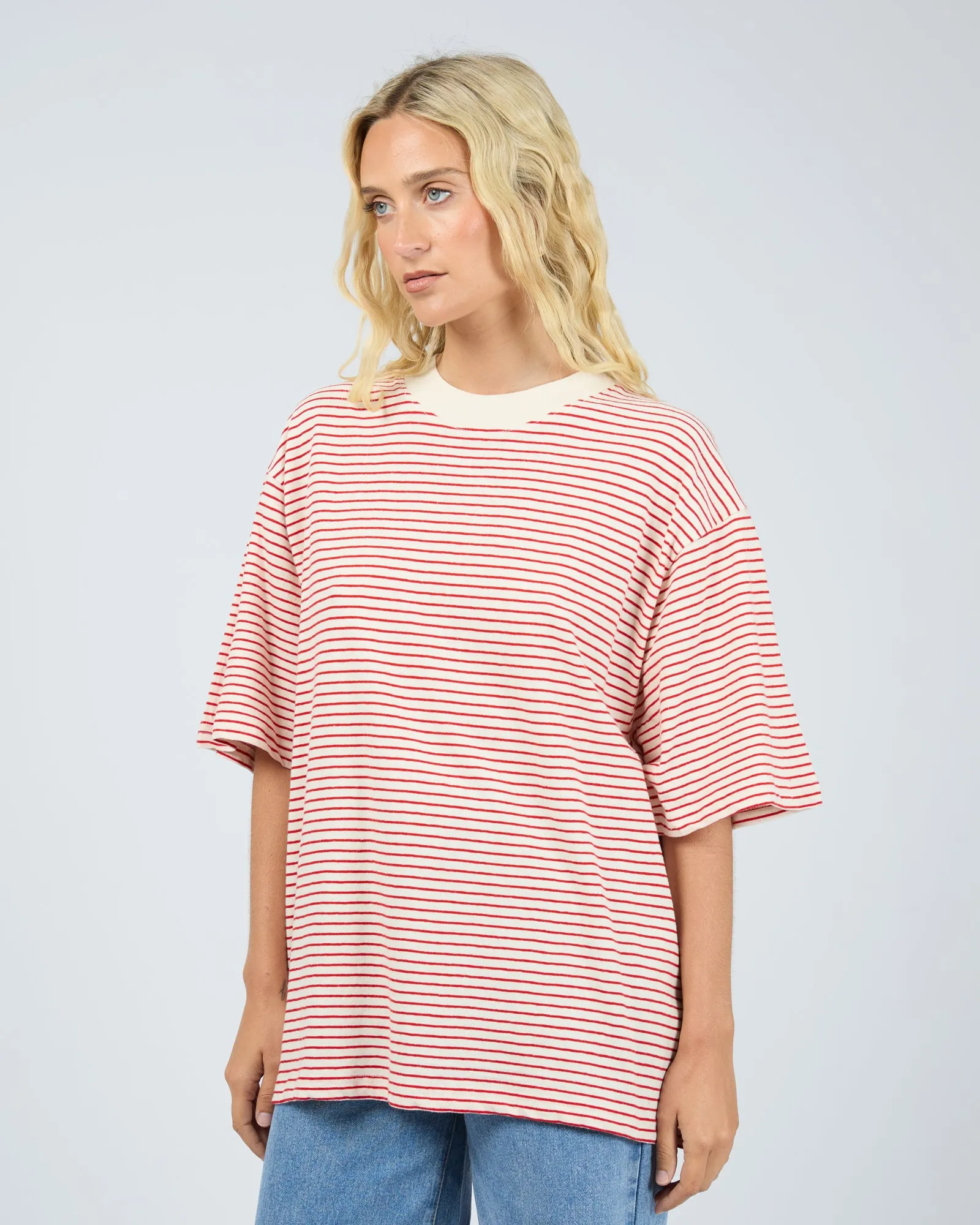 Kya Oversized Stripe Tee Red sold by edge clothing product image thumbnail 5