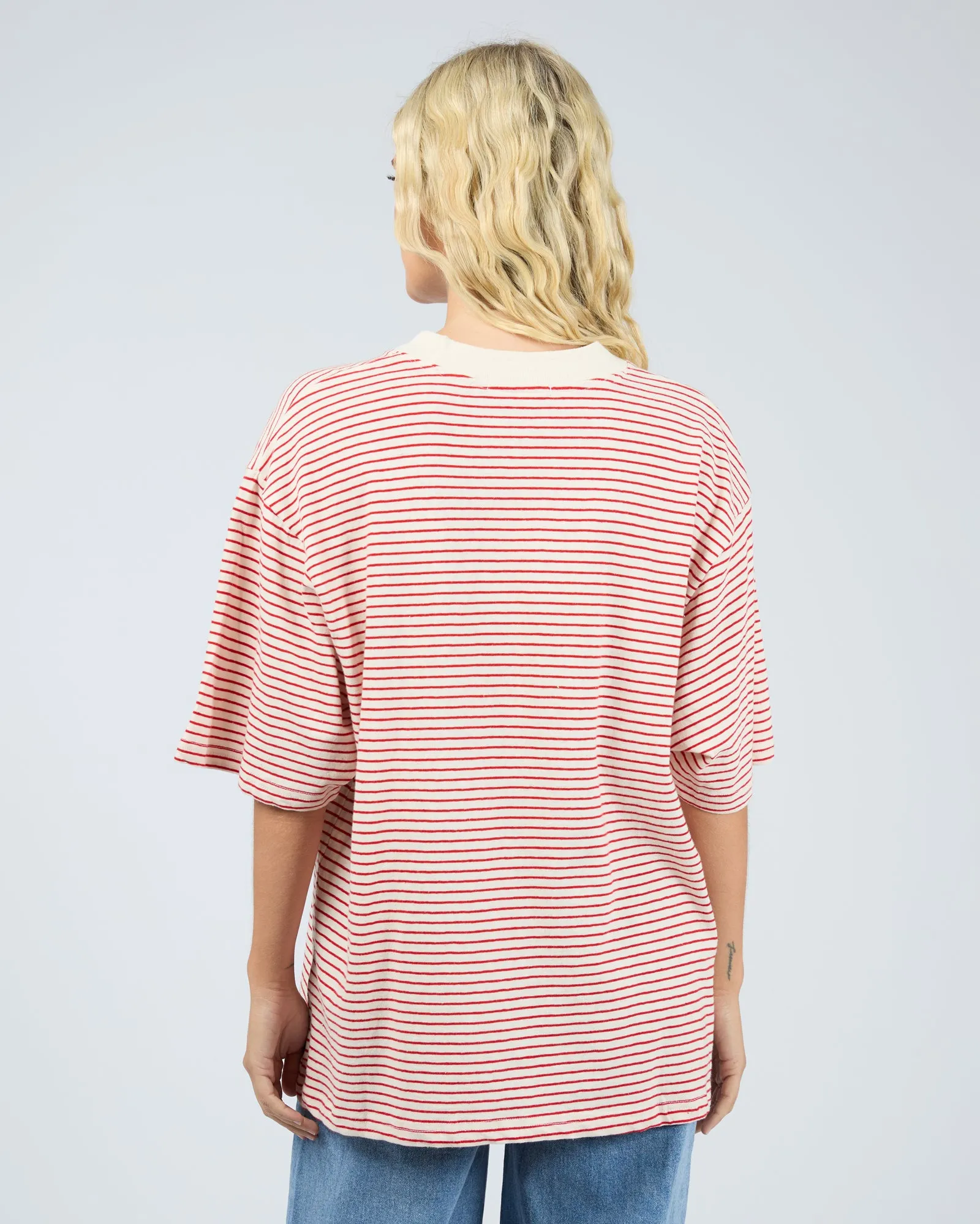Kya Oversized Stripe Tee Red sold by edge clothing product image thumbnail 4