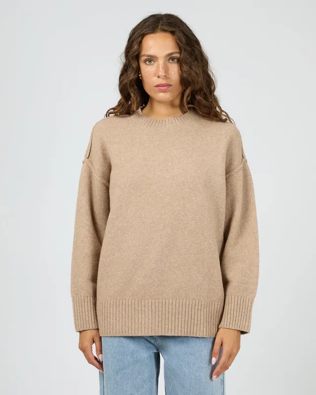 Elliot Knit Jumper Oatmeal sold by edge clothing