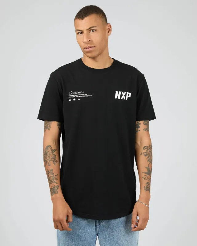 Triumph Dual Curved Tee Black sold by edge clothing