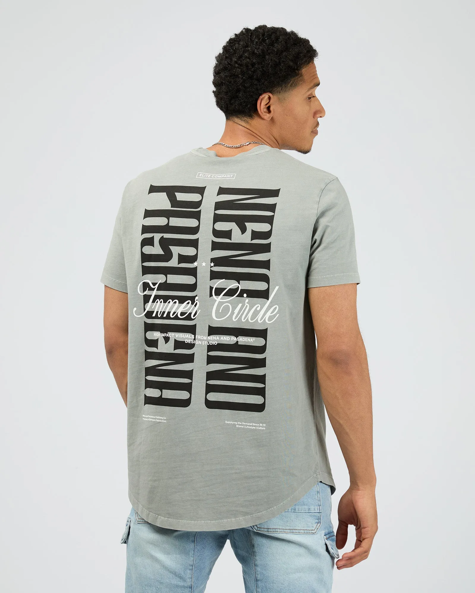 Dynamic Dual Curved Tee Grey sold by edge clothing product image thumbnail 3
