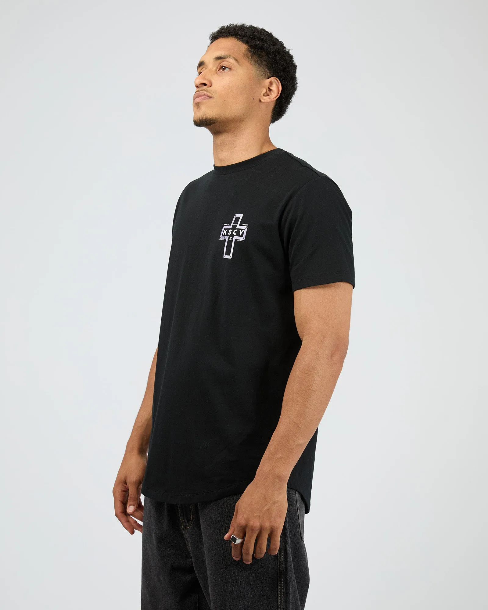 Dominus Dual Curved Tee Black sold by edge clothing product image thumbnail 4