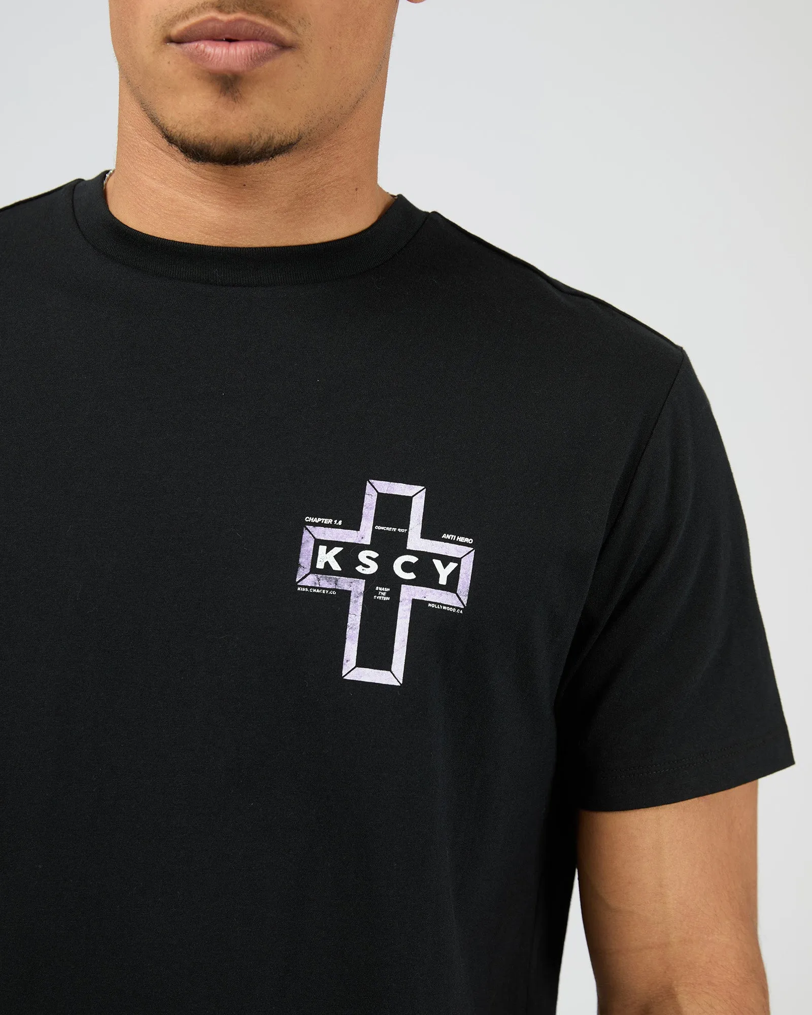 Dominus Dual Curved Tee Black sold by edge clothing product image thumbnail 5