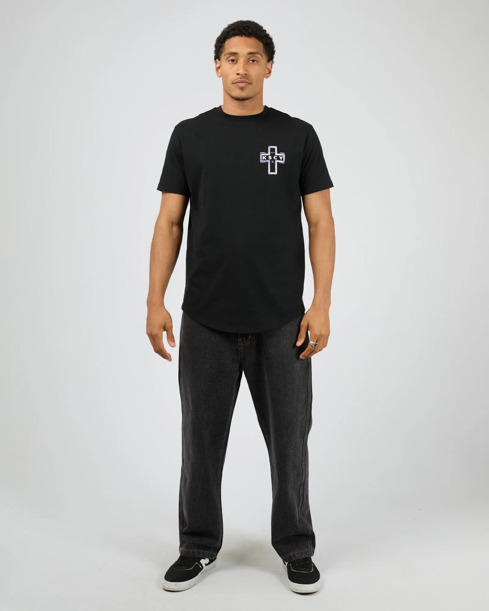 Dominus Dual Curved Tee Black sold by edge clothing product image thumbnail 2