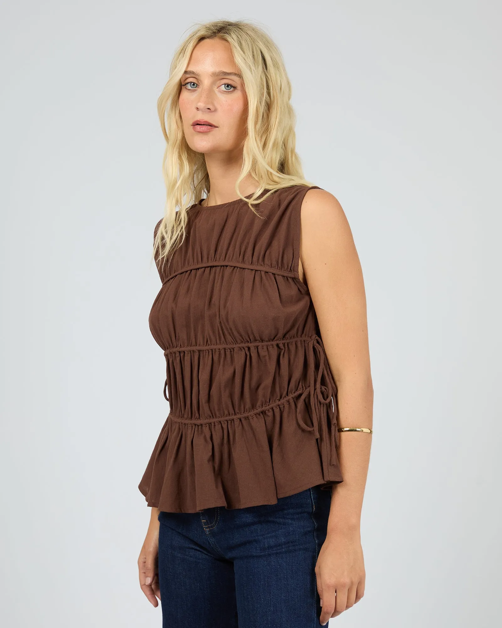 Lou Lou Tie Top Brown sold by edge clothing product image thumbnail 4