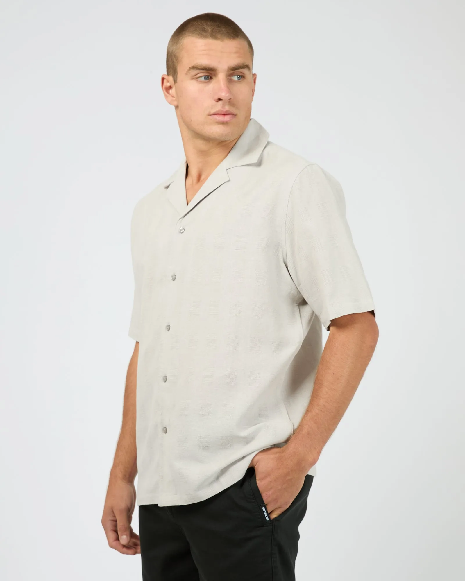 Wellford Short Sleeve Shirt Grey sold by edge clothing product image thumbnail 4