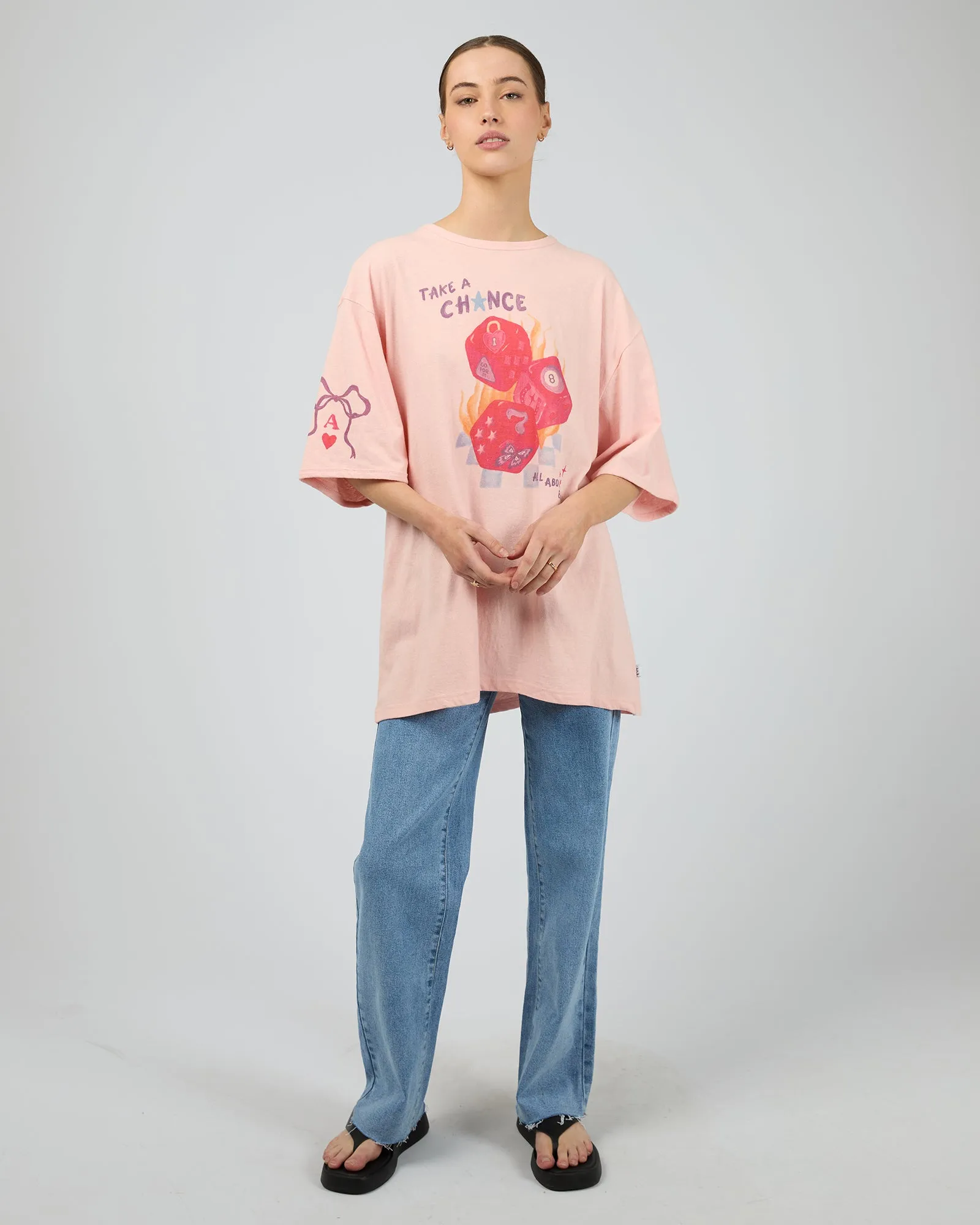 Snake Eyes Oversized Tee Light Pink sold by edge clothing product image thumbnail 2