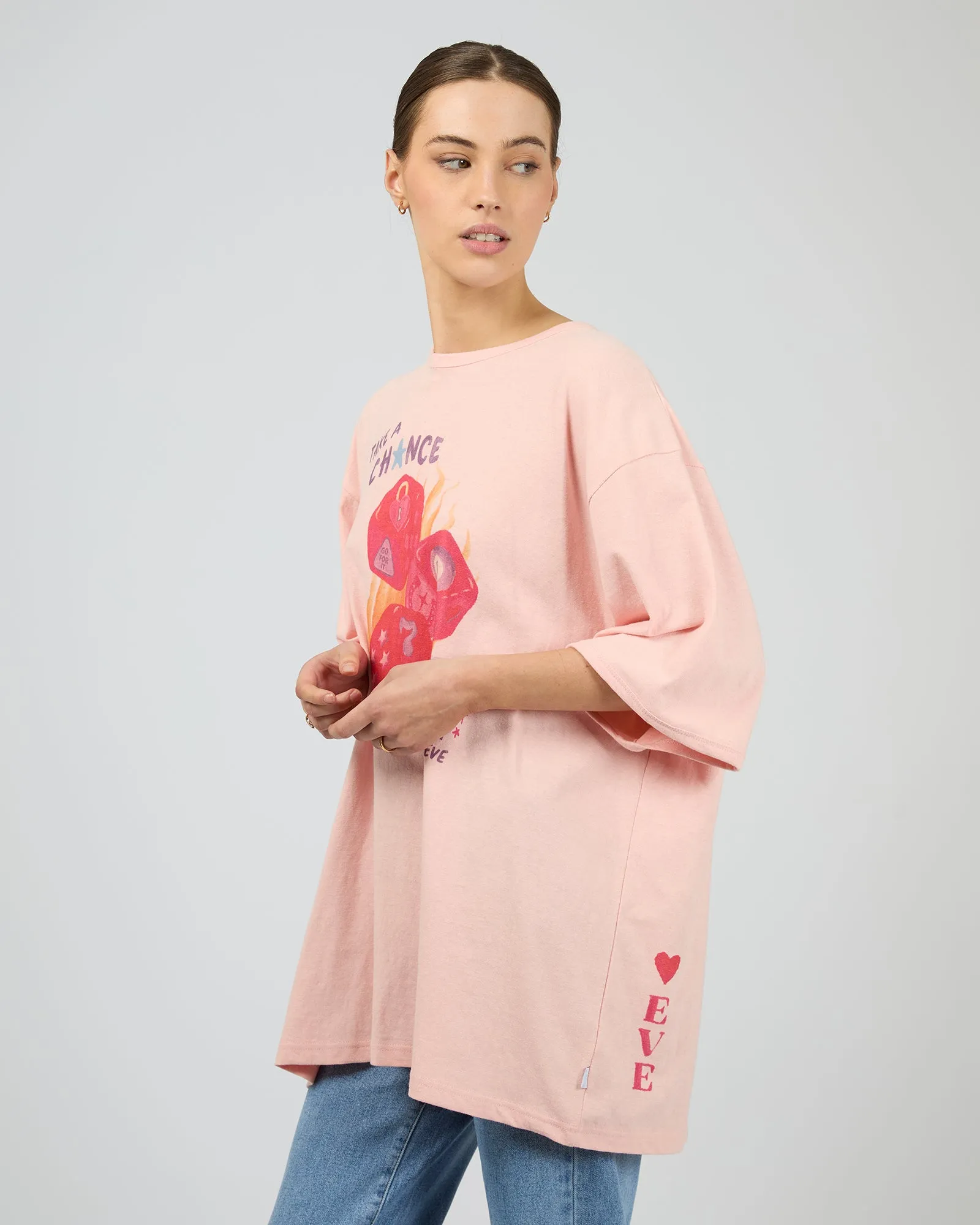 Snake Eyes Oversized Tee Light Pink sold by edge clothing product image thumbnail 4