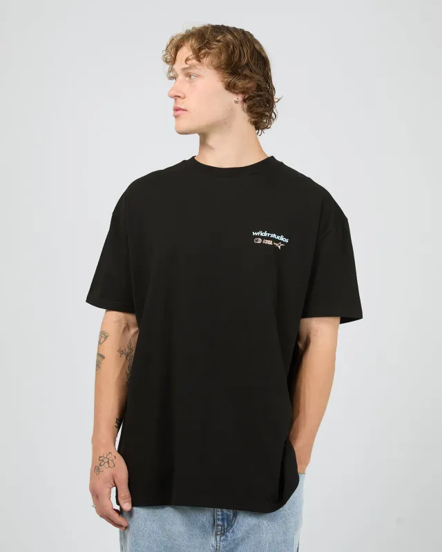 Oversteer Box Fit Tee Black sold by edge clothing