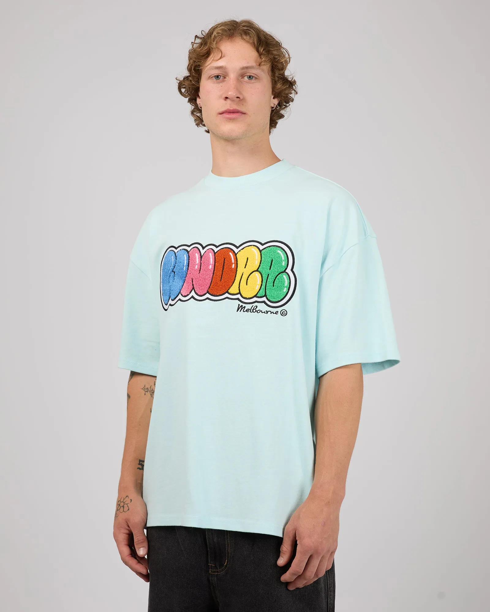 Blissed Heavy Weight Tee Blue sold by edge clothing product image thumbnail 4