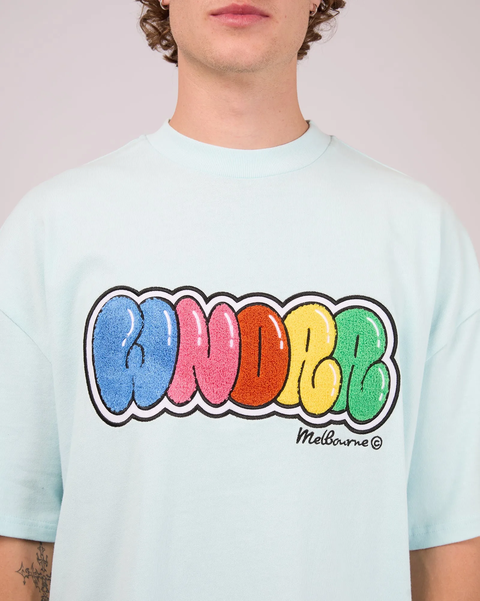 Blissed Heavy Weight Tee Blue sold by edge clothing product image thumbnail 5