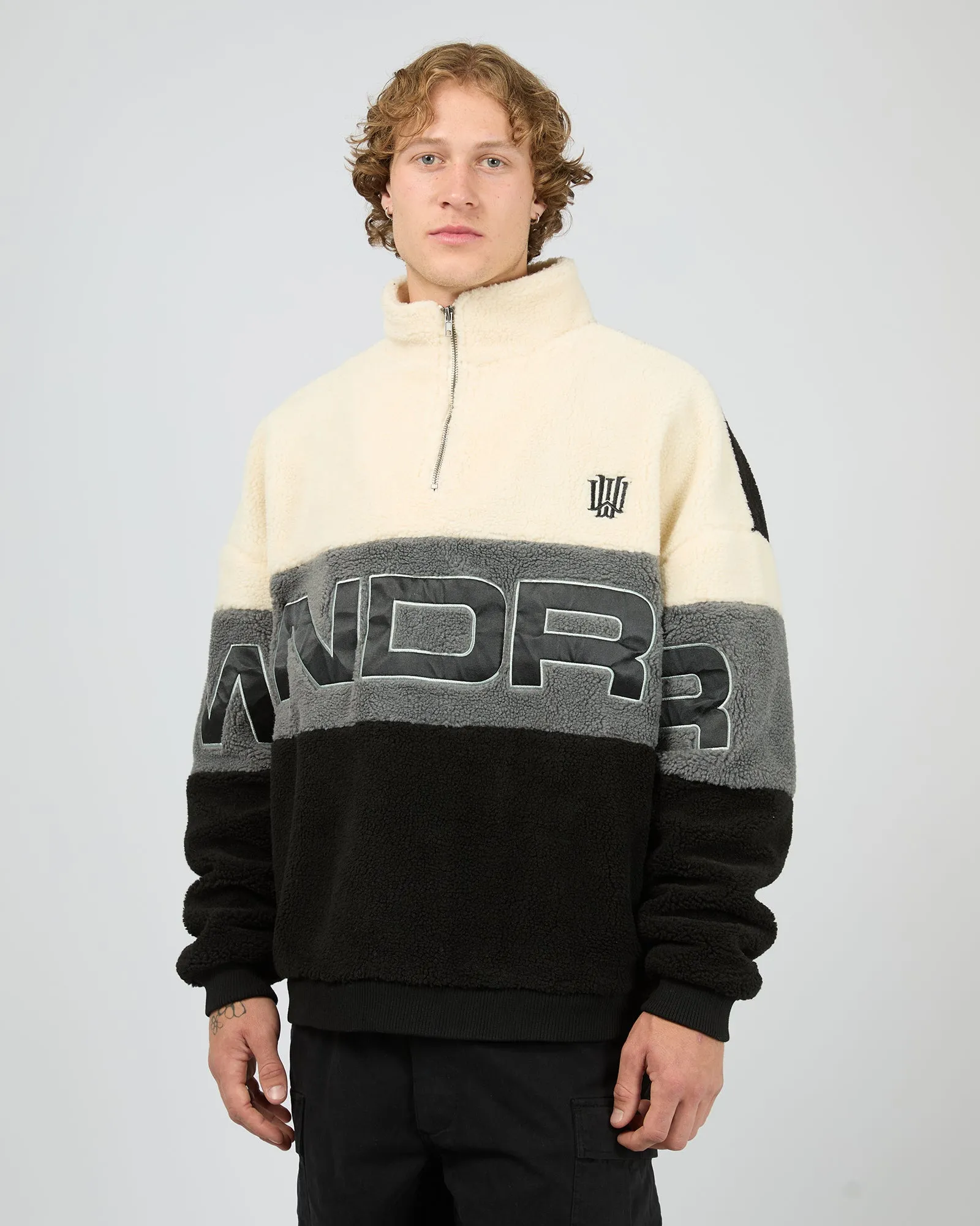 Primer 1/4 Zip Sherpa Fleece Sweat Multicoloured sold by edge clothing product image thumbnail 4