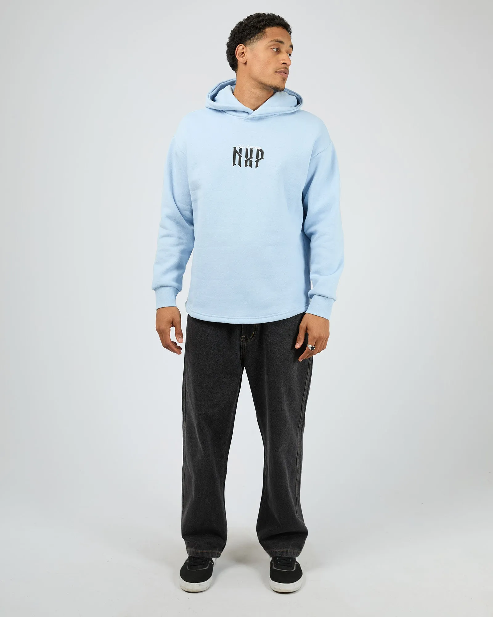 Dominate Relaxed Curved Hoodie Sky Blue sold by edge clothing product image thumbnail 2