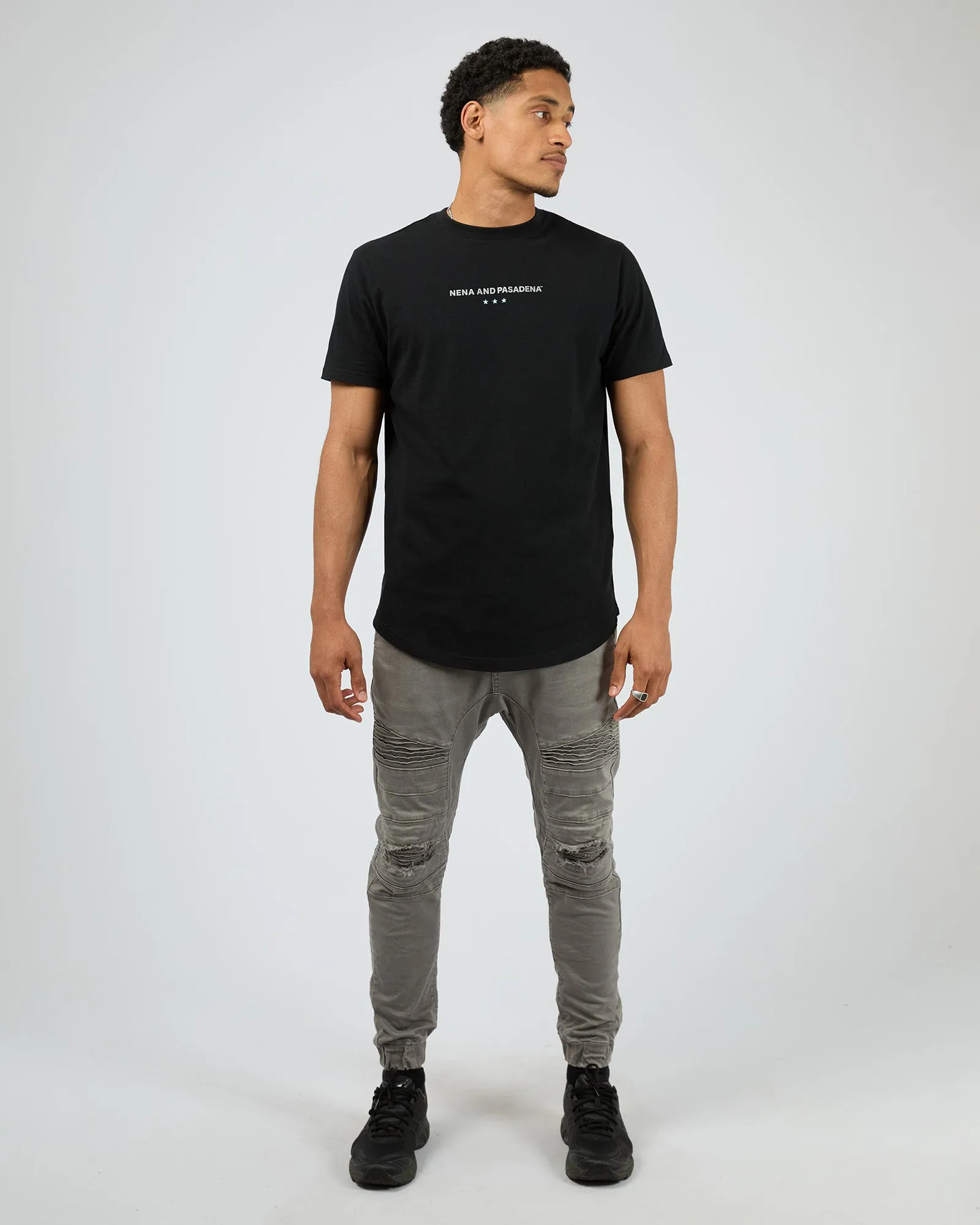 Unleash Dual Curved Tee Black sold by edge clothing product image thumbnail 2