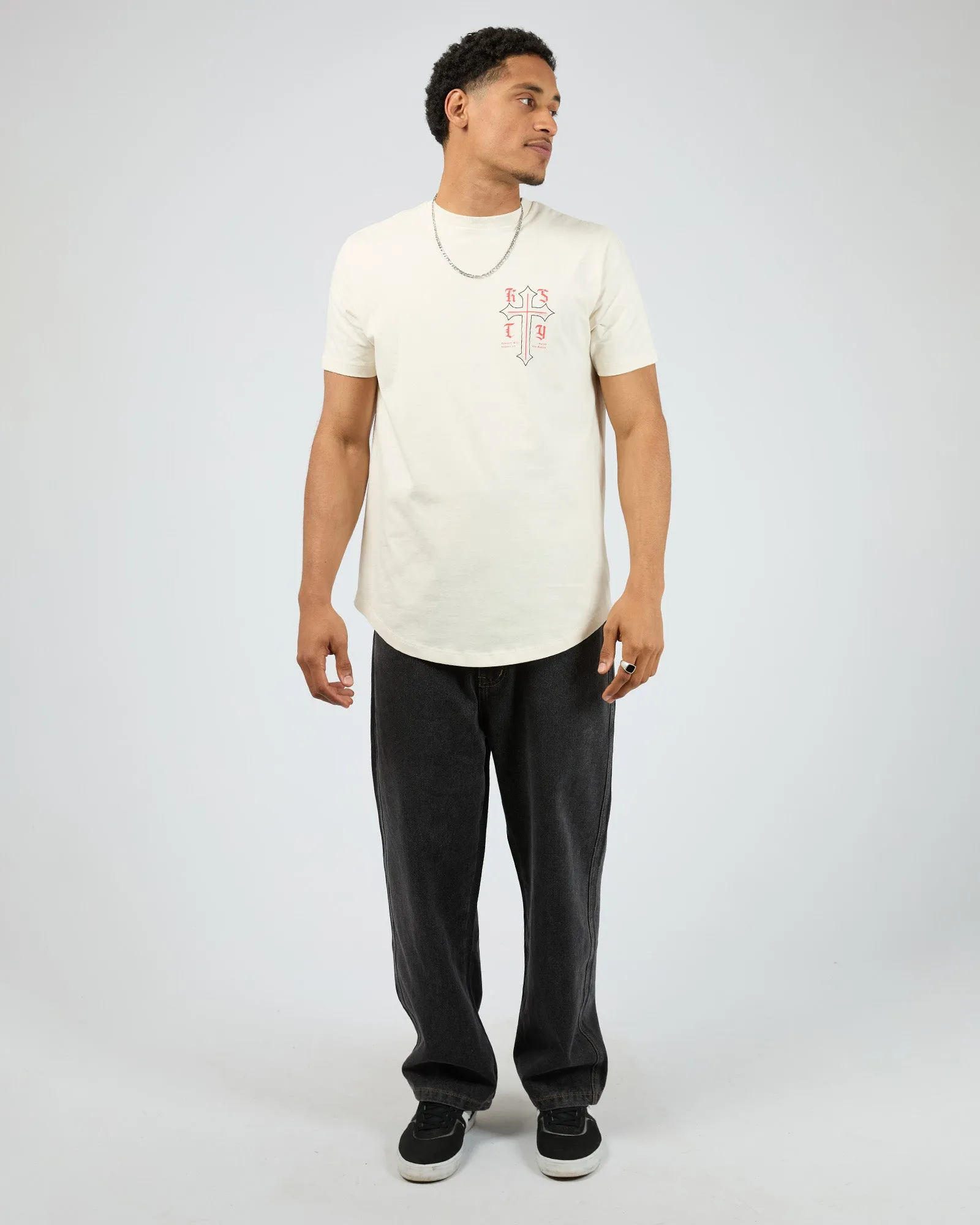 Almighty Dual Curved Tee Tofu sold by edge clothing product image thumbnail 2