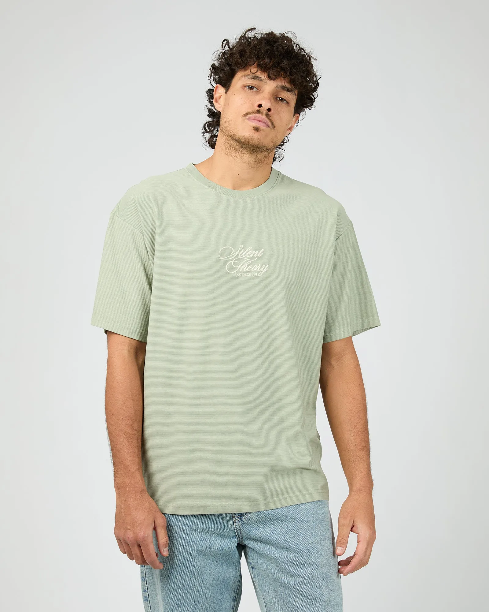Signature Tee Sage sold by edge clothing