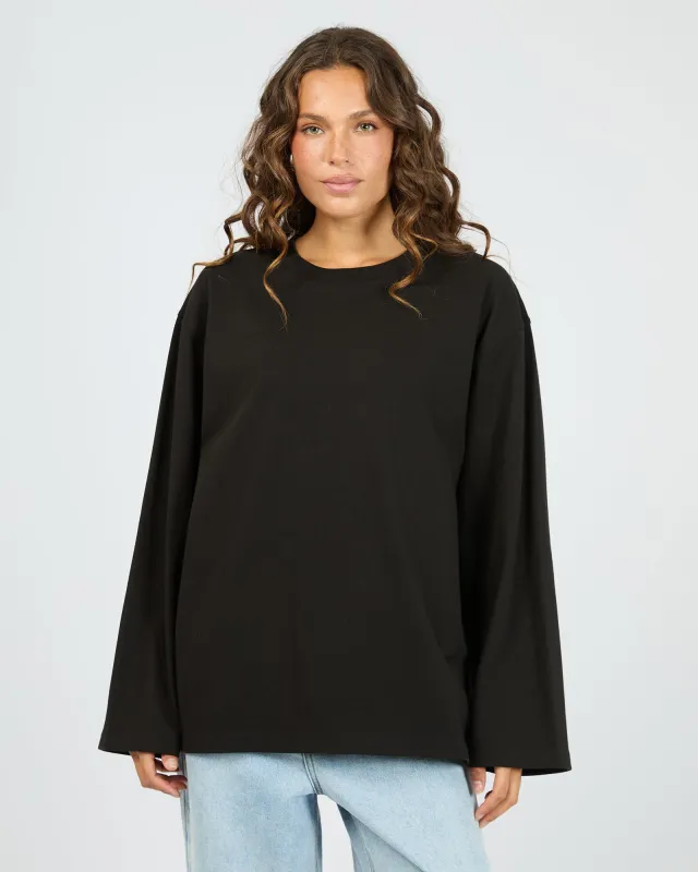 Core Long Sleeve Tee Black sold by edge clothing