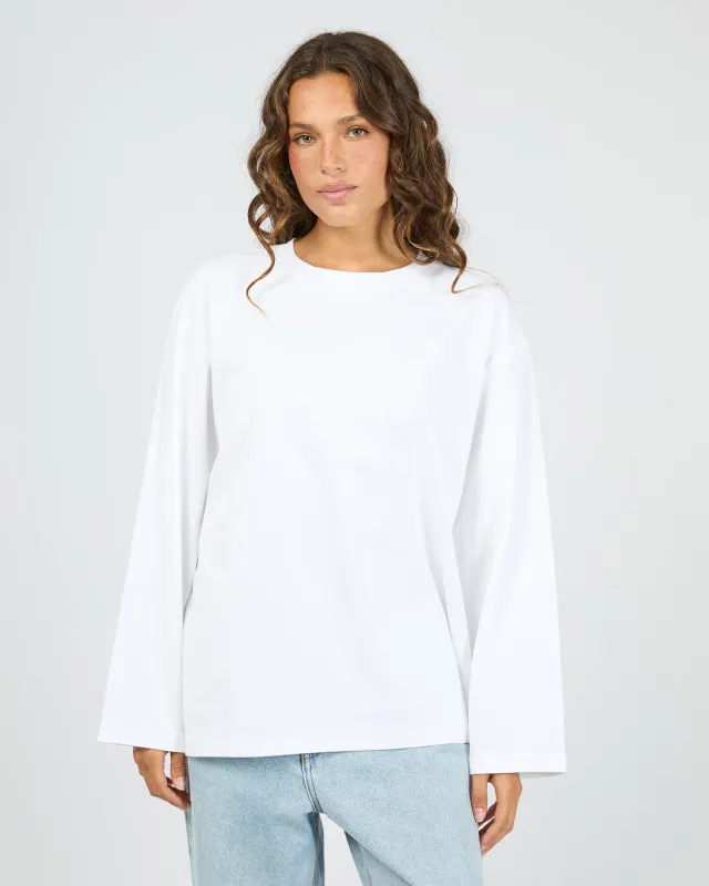 Core Long Sleeve Tee White sold by edge clothing