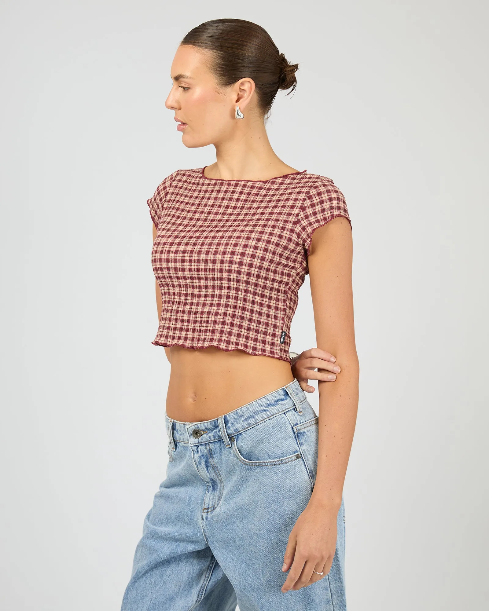 Capricorn Hemp Seersucker Top Check sold by edge clothing product image thumbnail 4