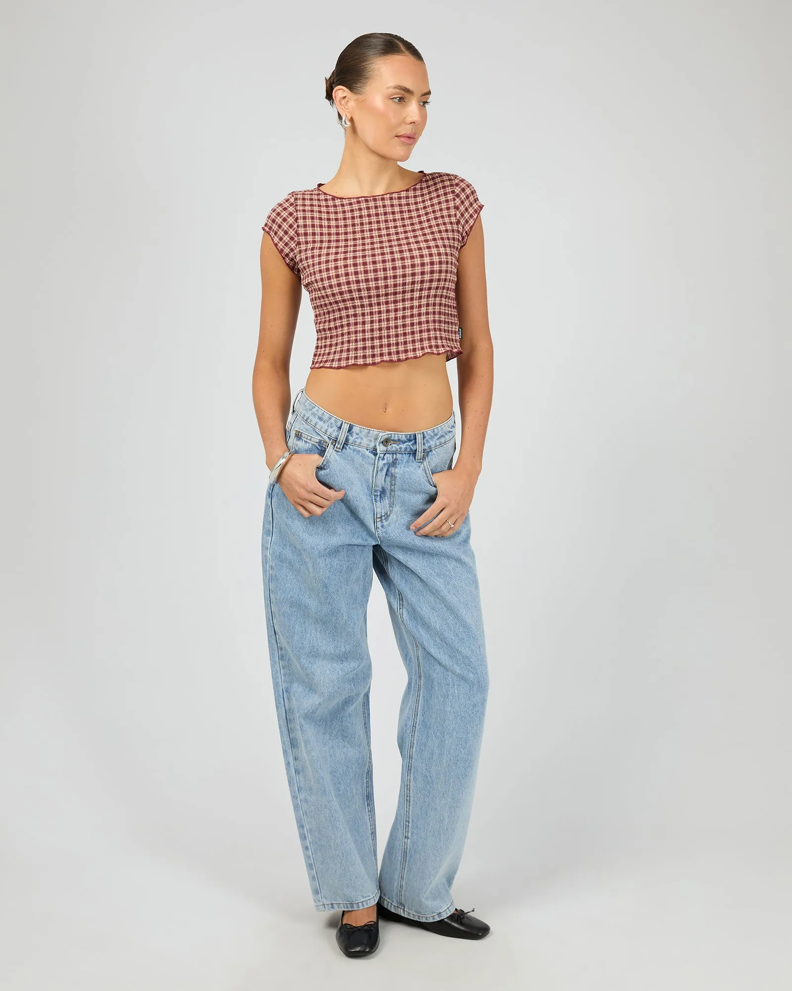 Capricorn Hemp Seersucker Top Check sold by edge clothing product image thumbnail 2