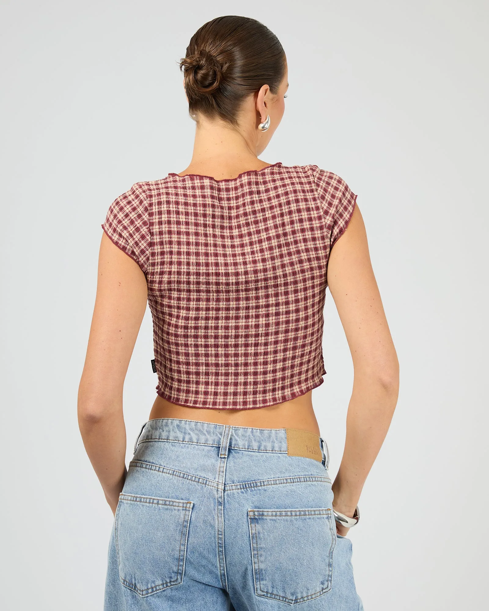 Capricorn Hemp Seersucker Top Check sold by edge clothing product image thumbnail 3