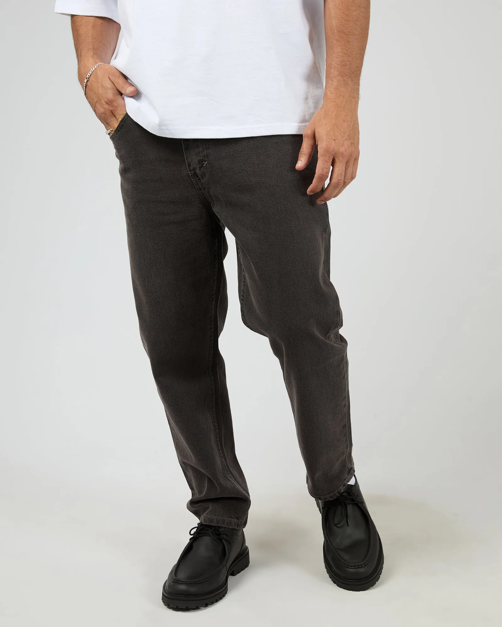 A3 Crop Bazza Washed Black sold by edge clothing