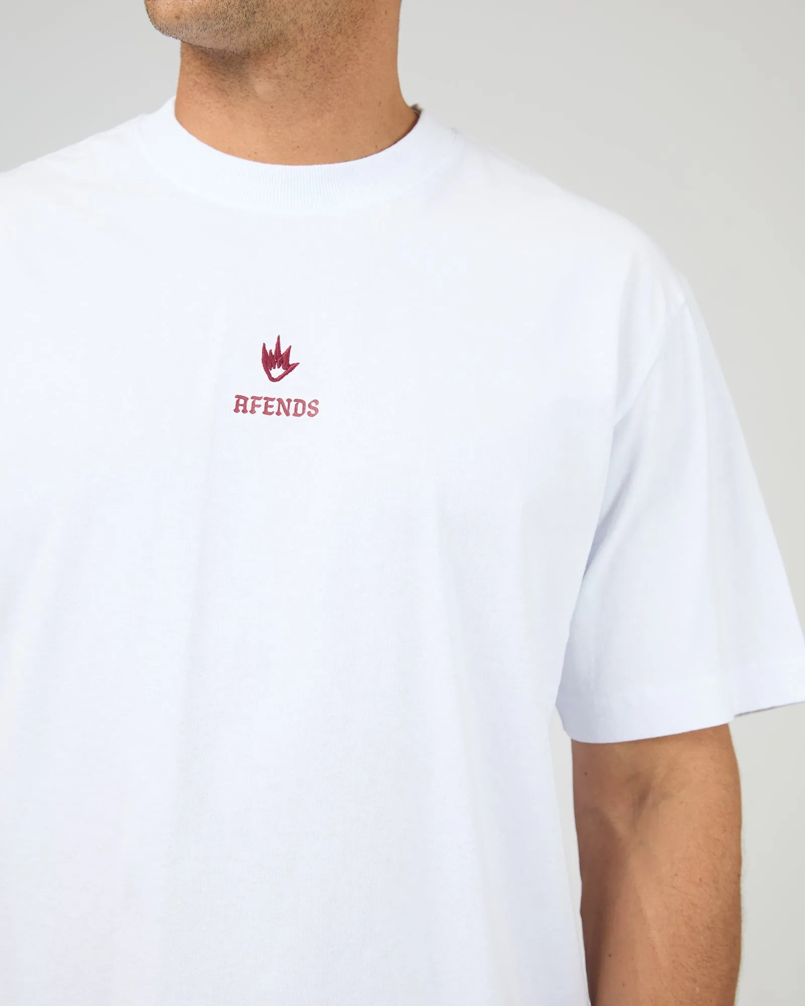 Burning Retro Fit Tee White sold by edge clothing product image thumbnail 5