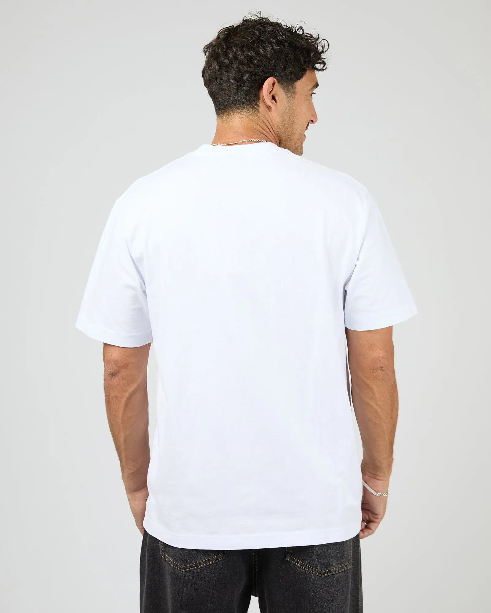 Burning Retro Fit Tee White sold by edge clothing product image thumbnail 3