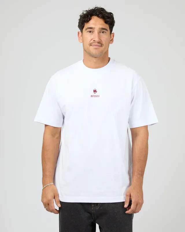 Burning Retro Fit Tee White made by Afends