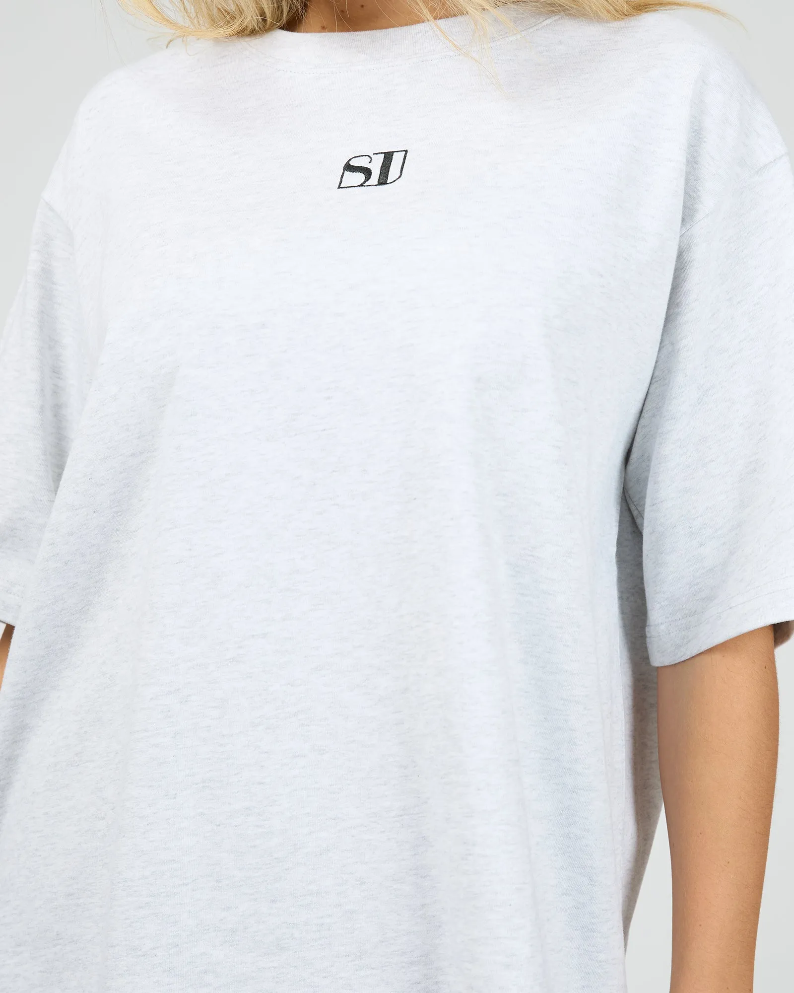 Silent Luxe Tee Snow Marle sold by edge clothing product image thumbnail 5