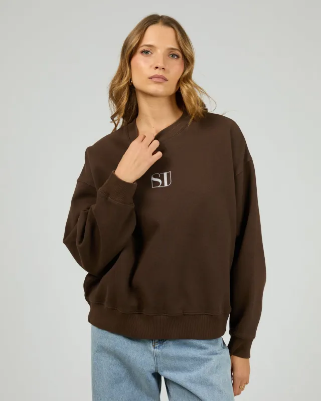 Silent Luxe Crew Chocolate made by edge clothing