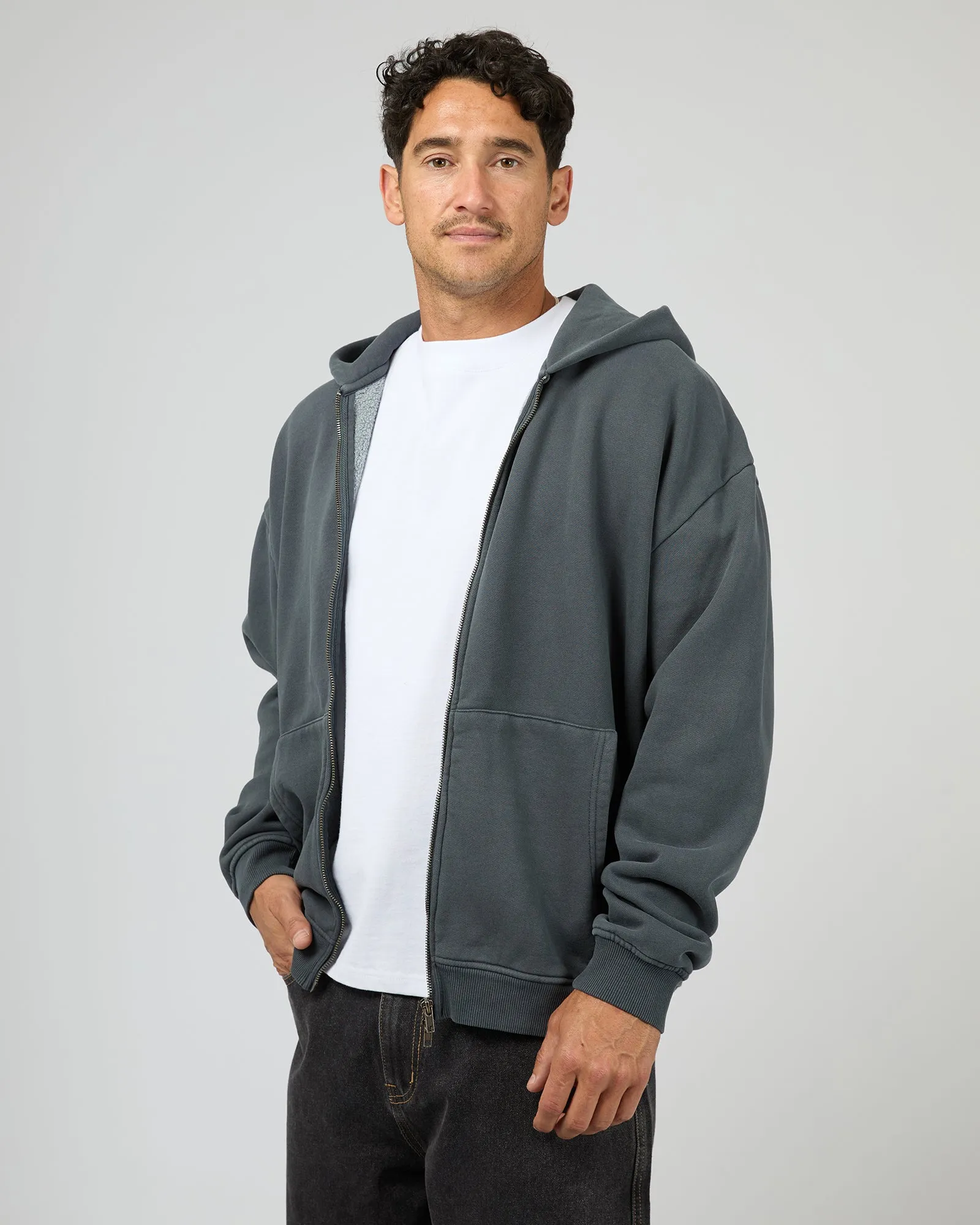 Box Zip Hoodie Navy sold by edge clothing product image thumbnail 4