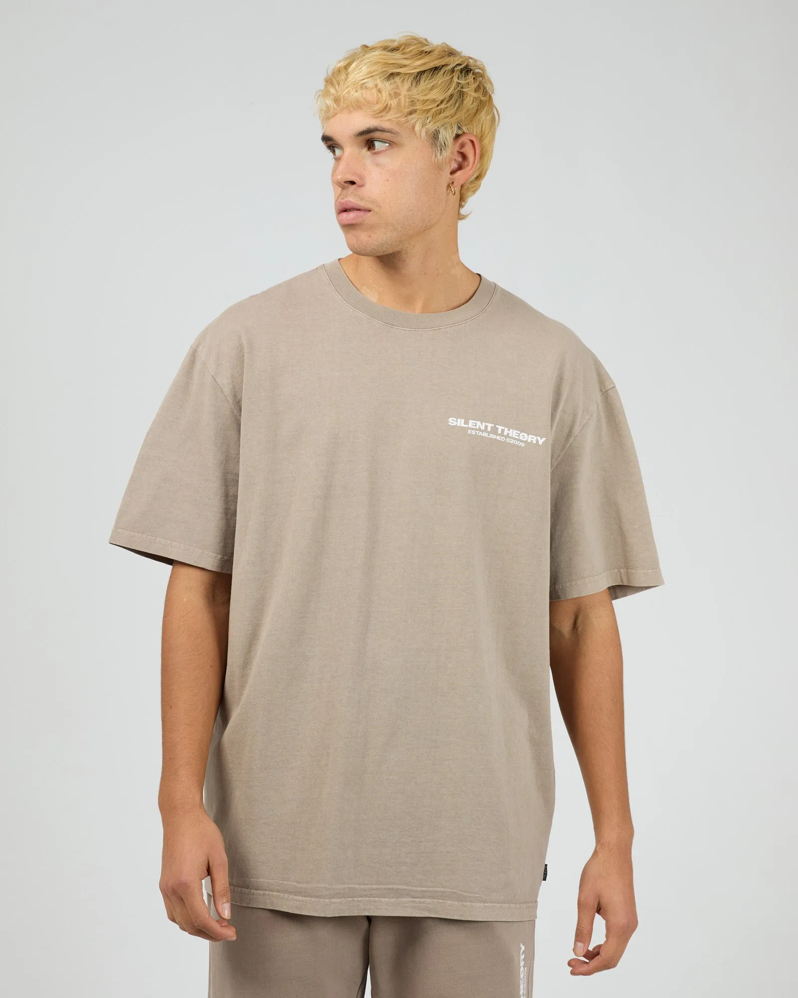 Essential Theory Tee Cement sold by edge clothing