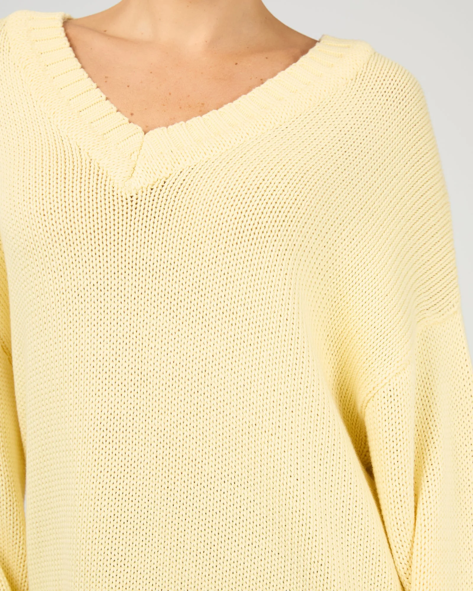 Cosy V Neck Knit Yellow sold by edge clothing product image thumbnail 4
