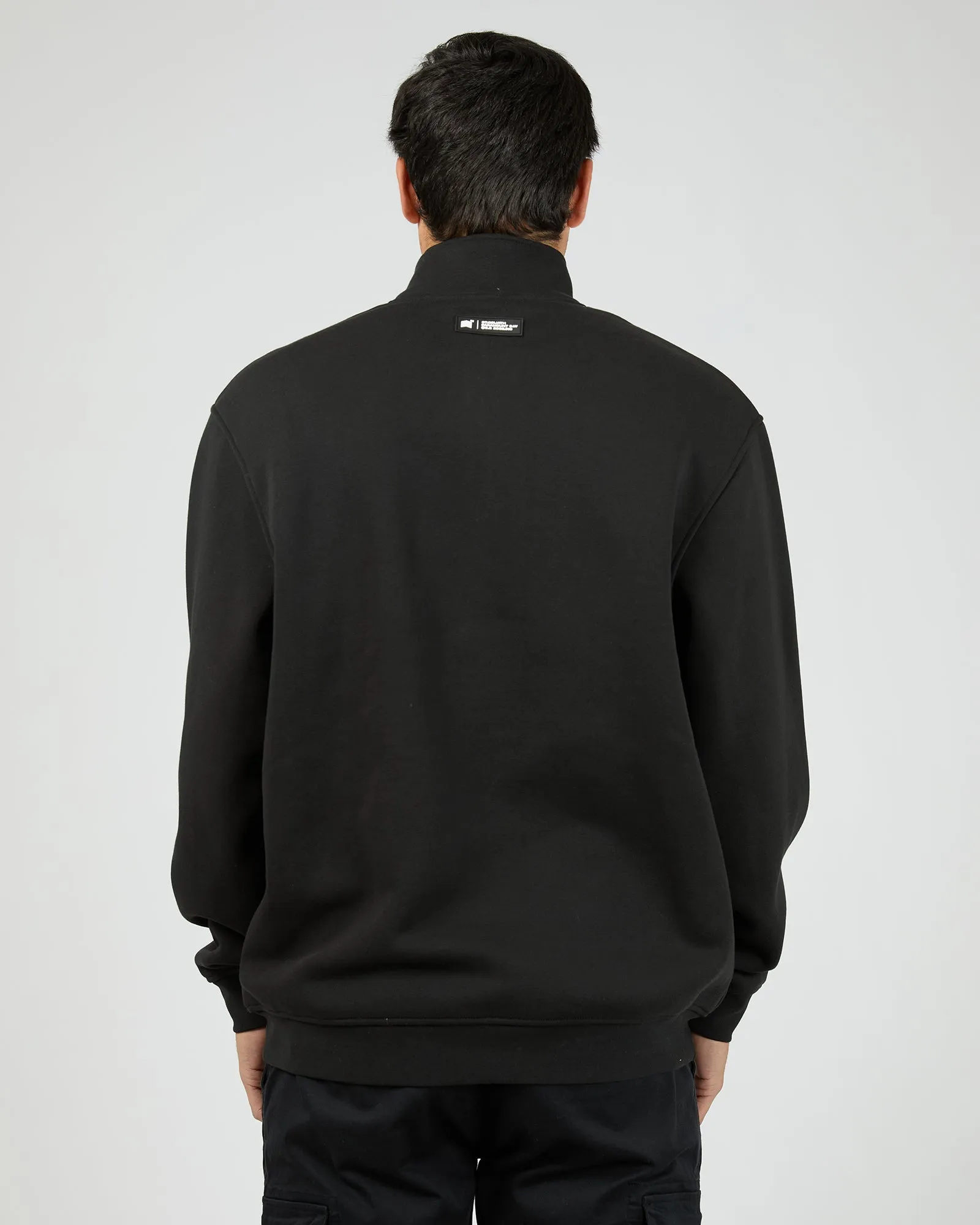Overlapped Quarter Zip Black sold by edge clothing product image thumbnail 3