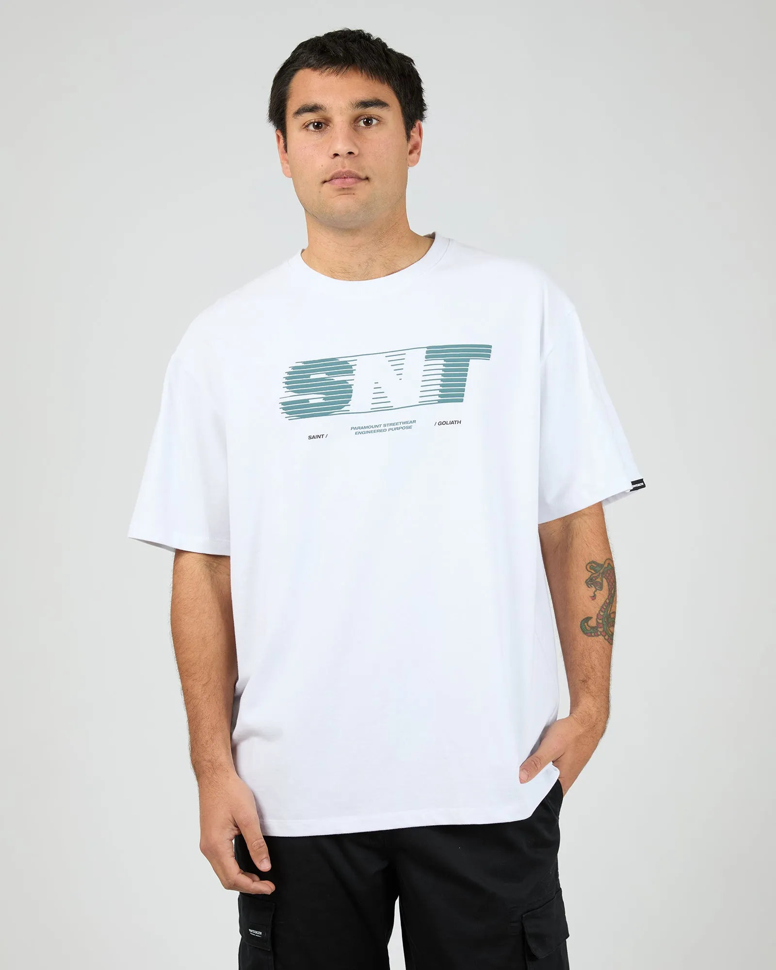 Apex Tee White sold by edge clothing