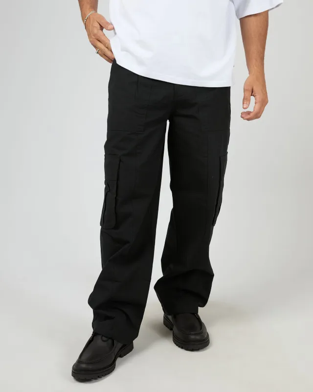 Summit Pleated Cargo Pant Black made by Afends