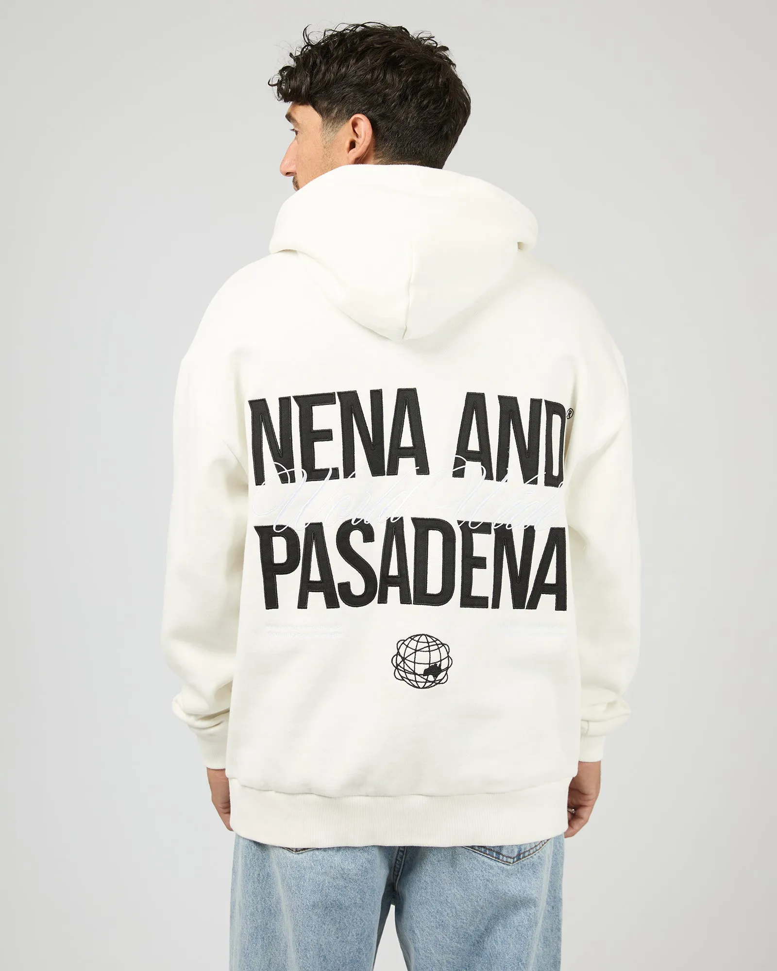 Caution Relaxed Hoodie White sold by edge clothing product image thumbnail 3