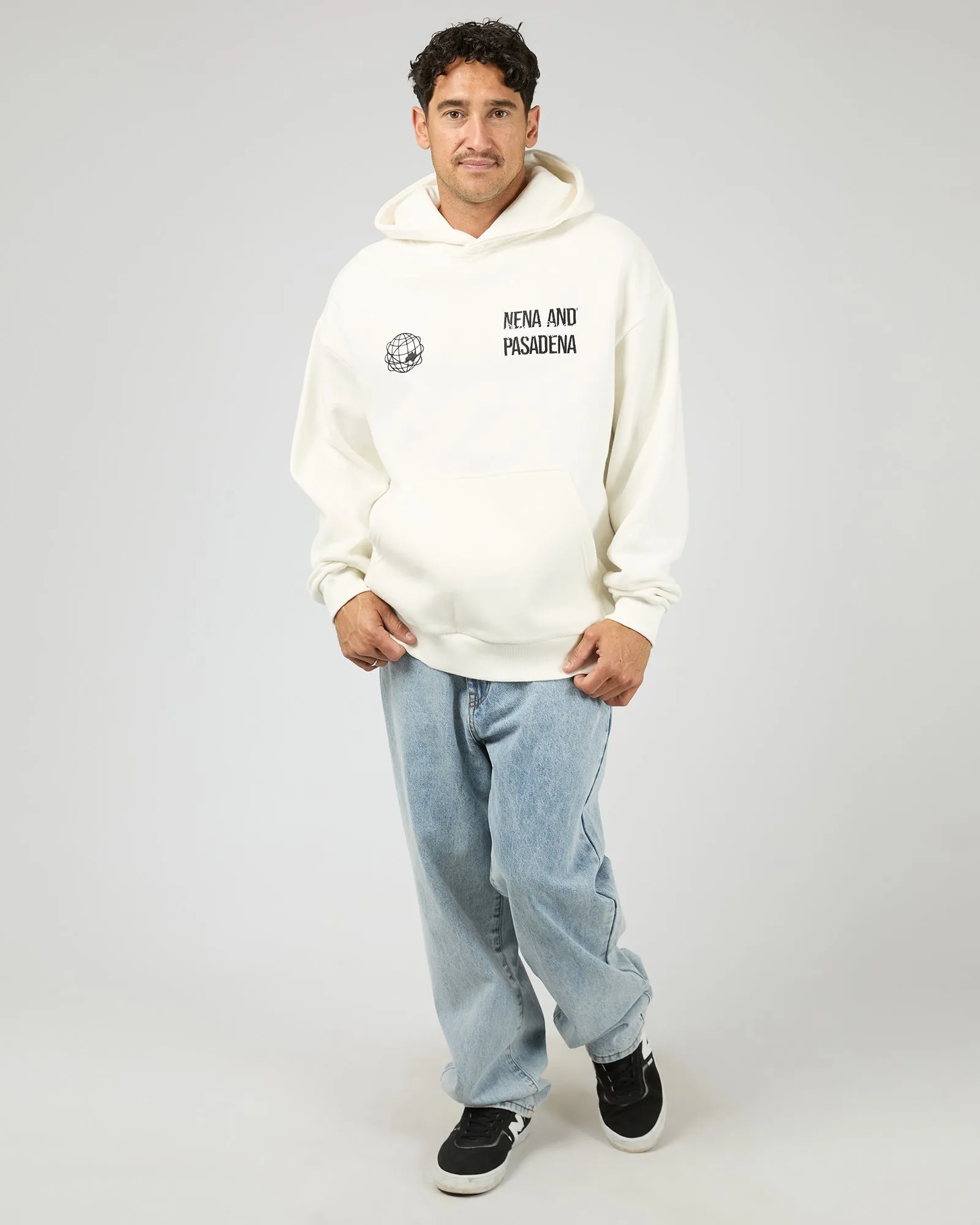 Caution Relaxed Hoodie White sold by edge clothing product image thumbnail 2