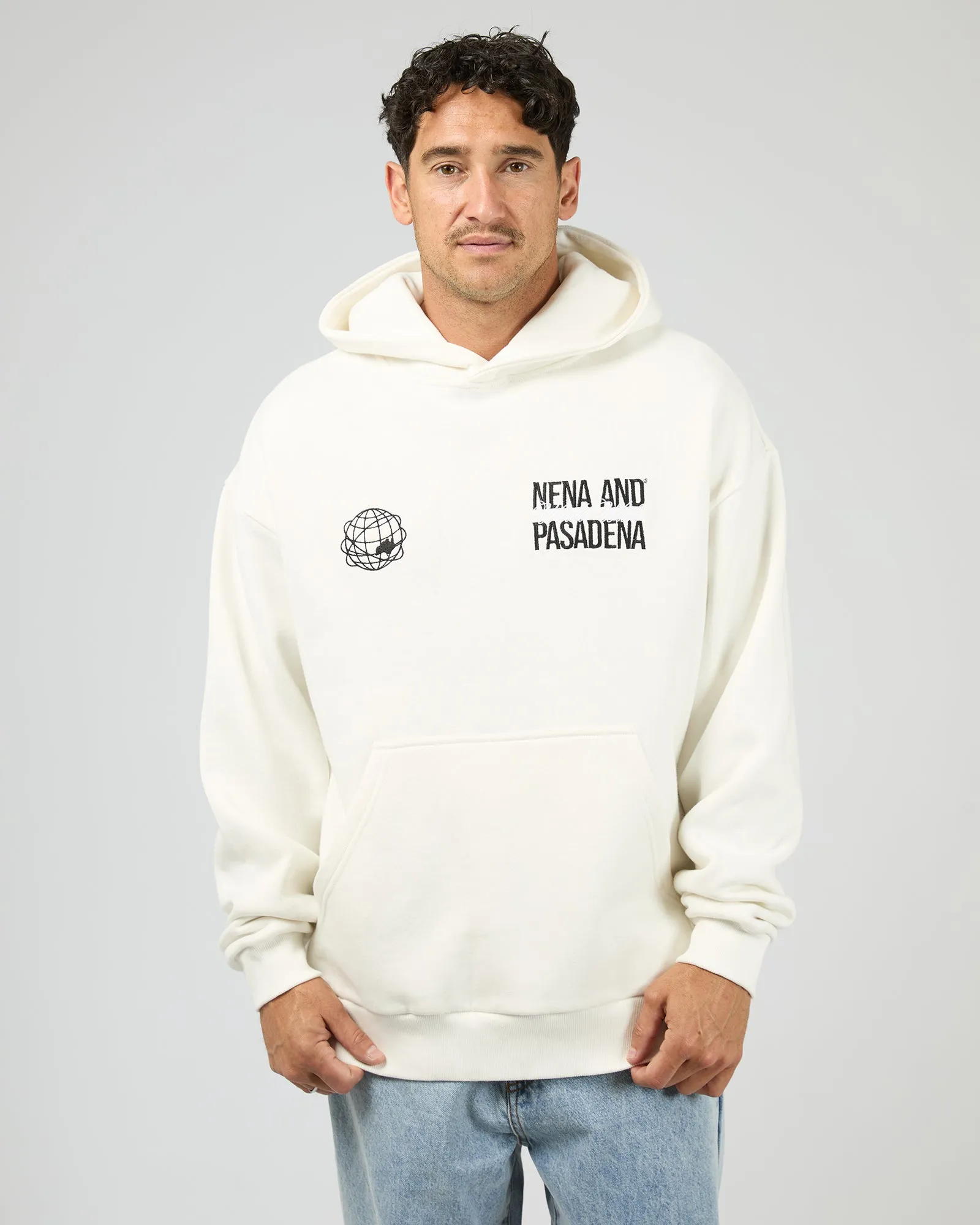 Caution Relaxed Hoodie White sold by edge clothing