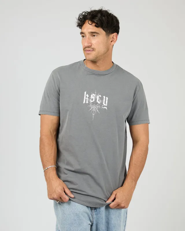 Winged Dual Curved Tee Pearl made by edge clothing