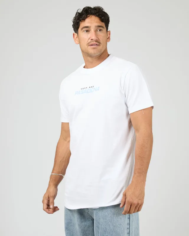 Unified Dual Curved Tee White sold by edge clothing