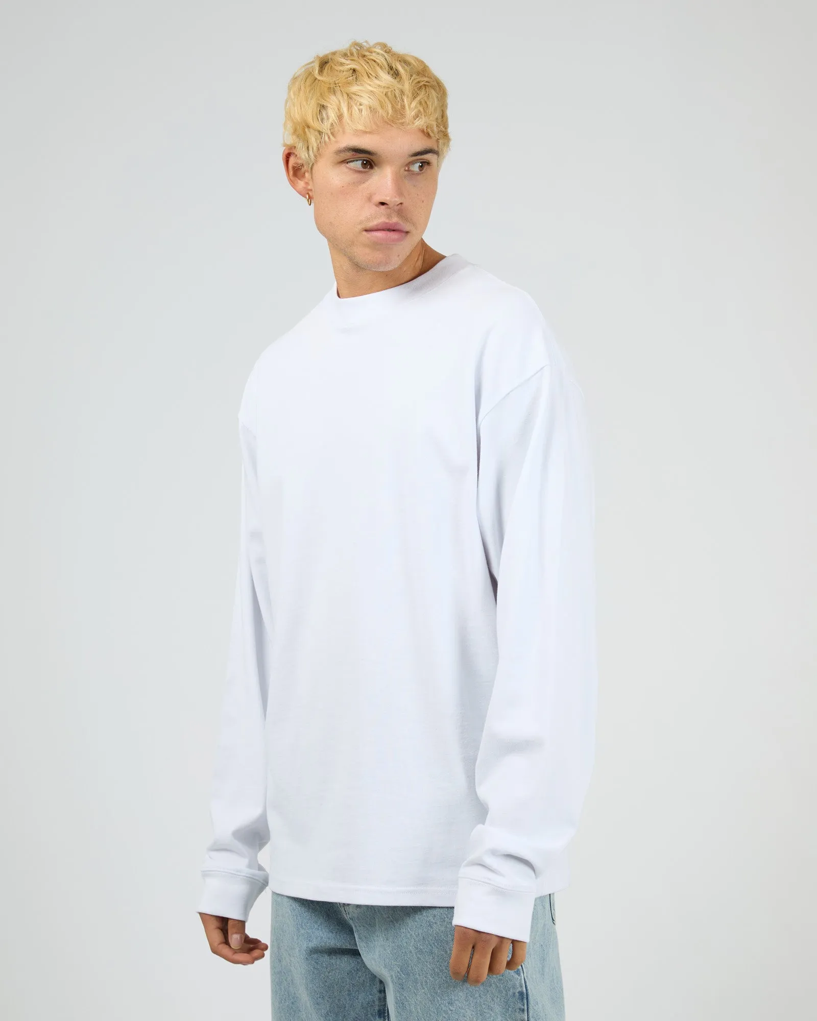 Heavyweight Long Sleeve Tee White sold by edge clothing product image thumbnail 4